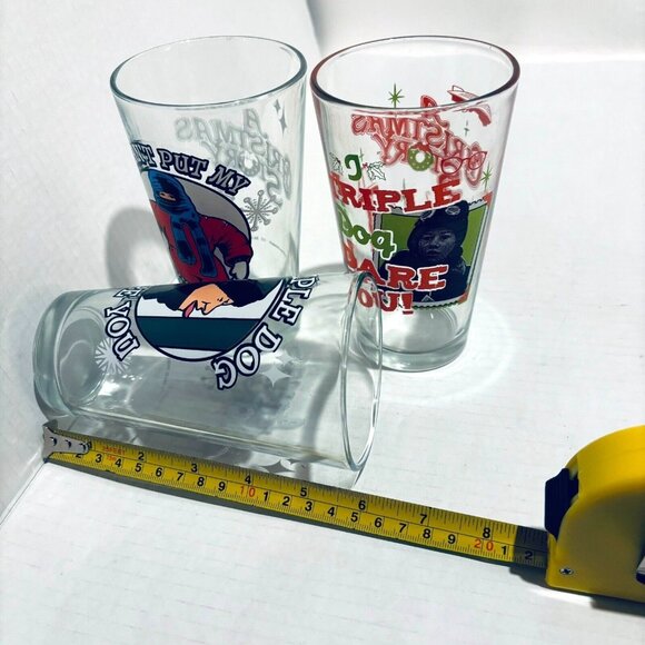 A CHRISTMAS STORY Movie Three 16oz Pint Drink Glasses. I Triple Dog Dare You! - Picture 9 of 11